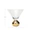Hello Honey® 12oz. Martini Glass with Gold Electroplated Ball Stem